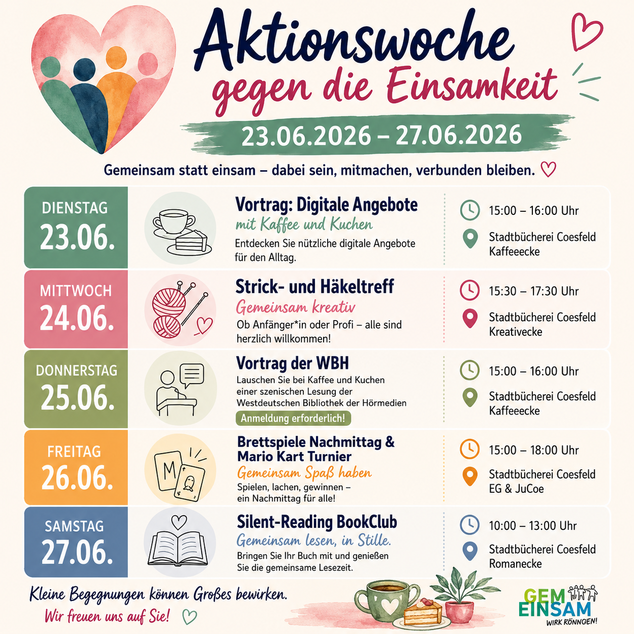 Gemeinsam statt einsam