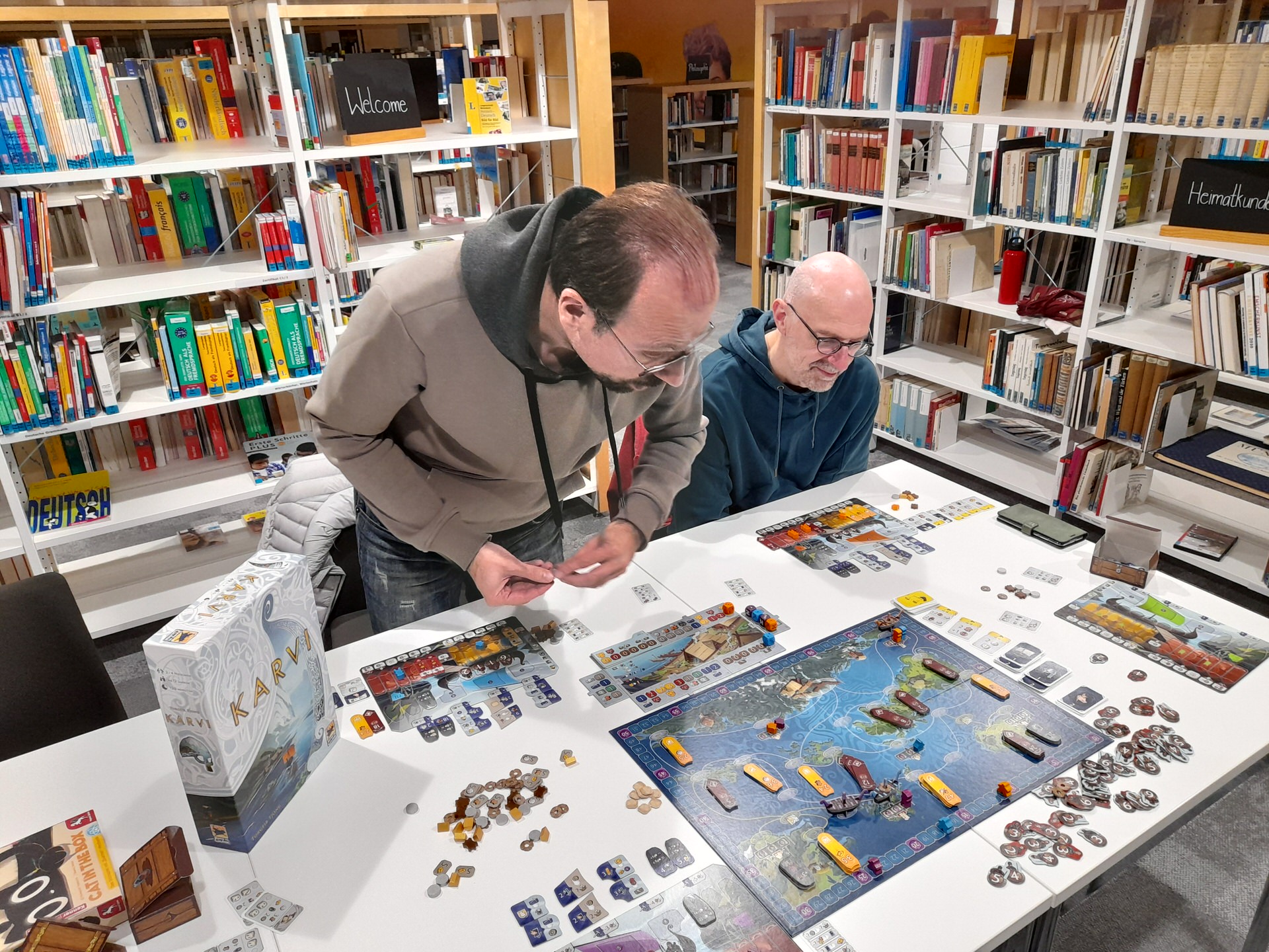 Freitagabend in der Bücherei